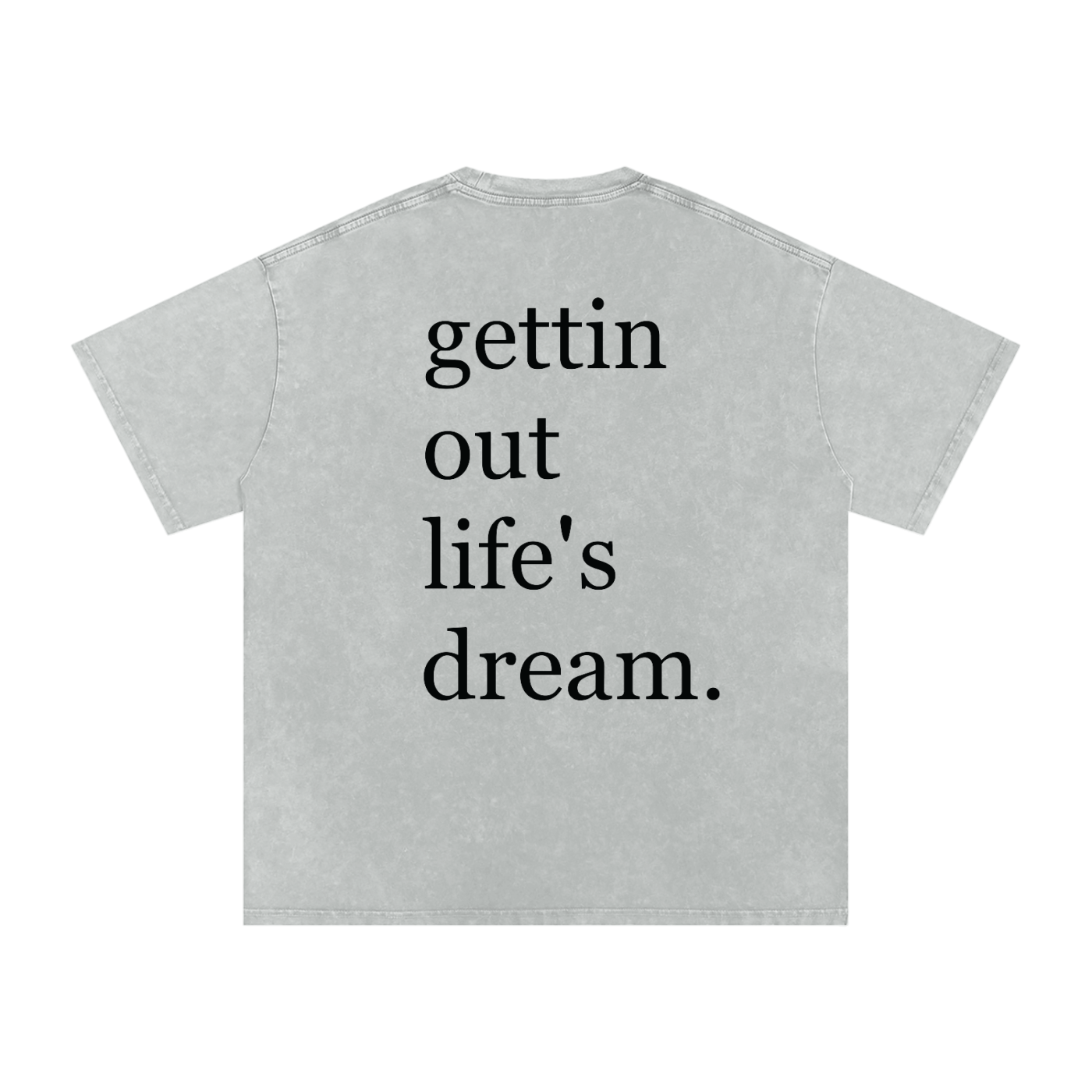 Snow Washed Oversized Cotton T-Shirt