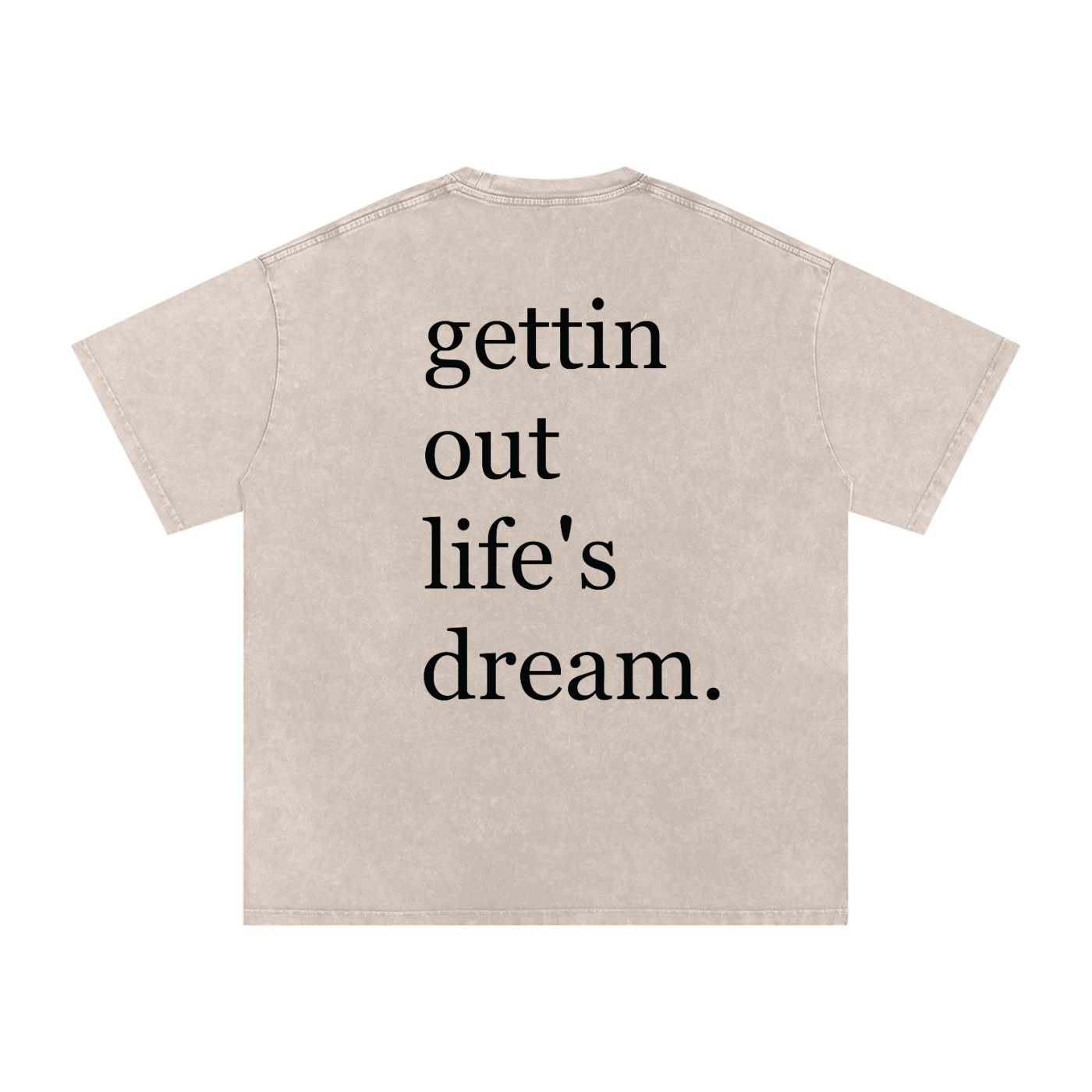 Snow Washed Oversized Cotton T-Shirt